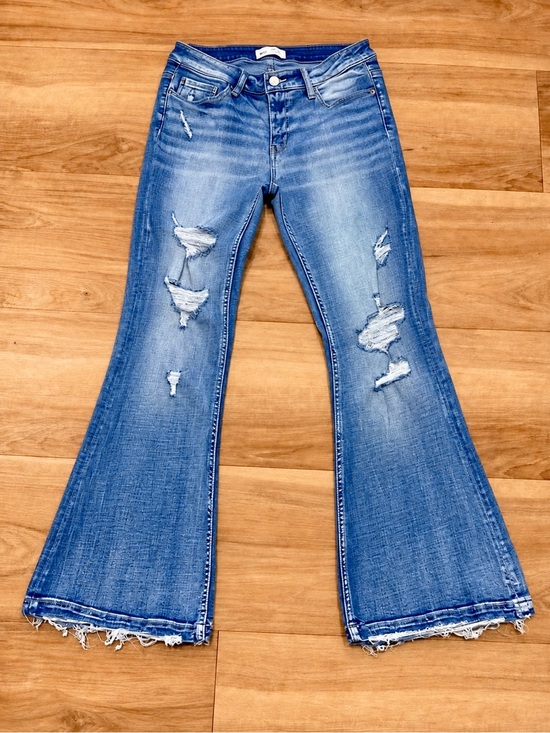 BKE Denim - BKE Payton Mid Rise Flare Distressed Stretch Jeans Size 27x29.5 Women’s EUC